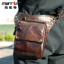 Outdoor Leisure Cycling Bag Men's Leather Multi-Functional Waist Bag Retro Cowhide Messenger Bag Cross-Border 3237