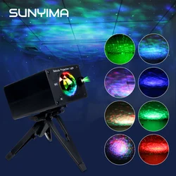 Lampe LED projecteur de nébuleuse, lumière de nuit, Laser coloré, galaxie ciel étoilé, lampe d'ambiance pour chambre à coucher, contrôle du son, flash de souffle 