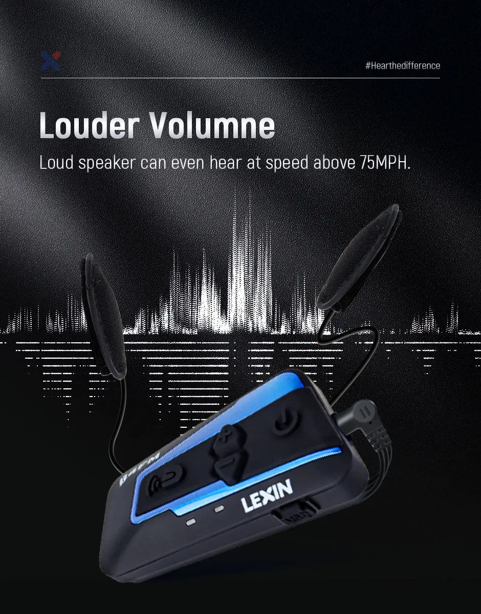 Lexin 2шт. B4FM BT Мотогарнитура для Мотошлема Bluetooth Интерком 4 Гонщика FM Радио