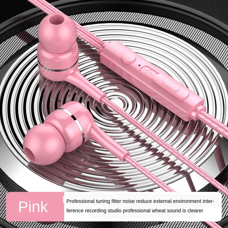 

V4 Sports Noise Canceling Headset Wired 3.5mm In-ear Control Headset for Apple, Huawei, Samsung Mobile Phone with Microphone
