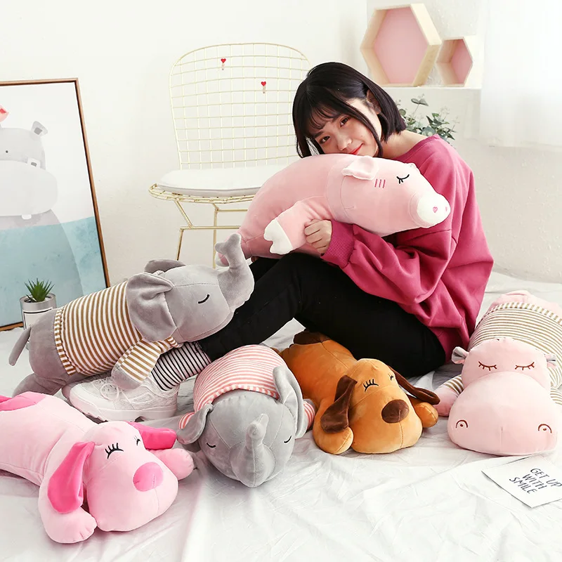 

Cartoon Airable Cover Three-in-One Pillow Plush Toys Summer Blanket And Soft Spandex down Cotton Elephant Doll