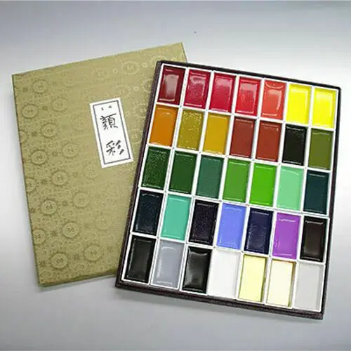 Japanese Kissho Gansai Solid Watercolor Paint 12 Colors made in