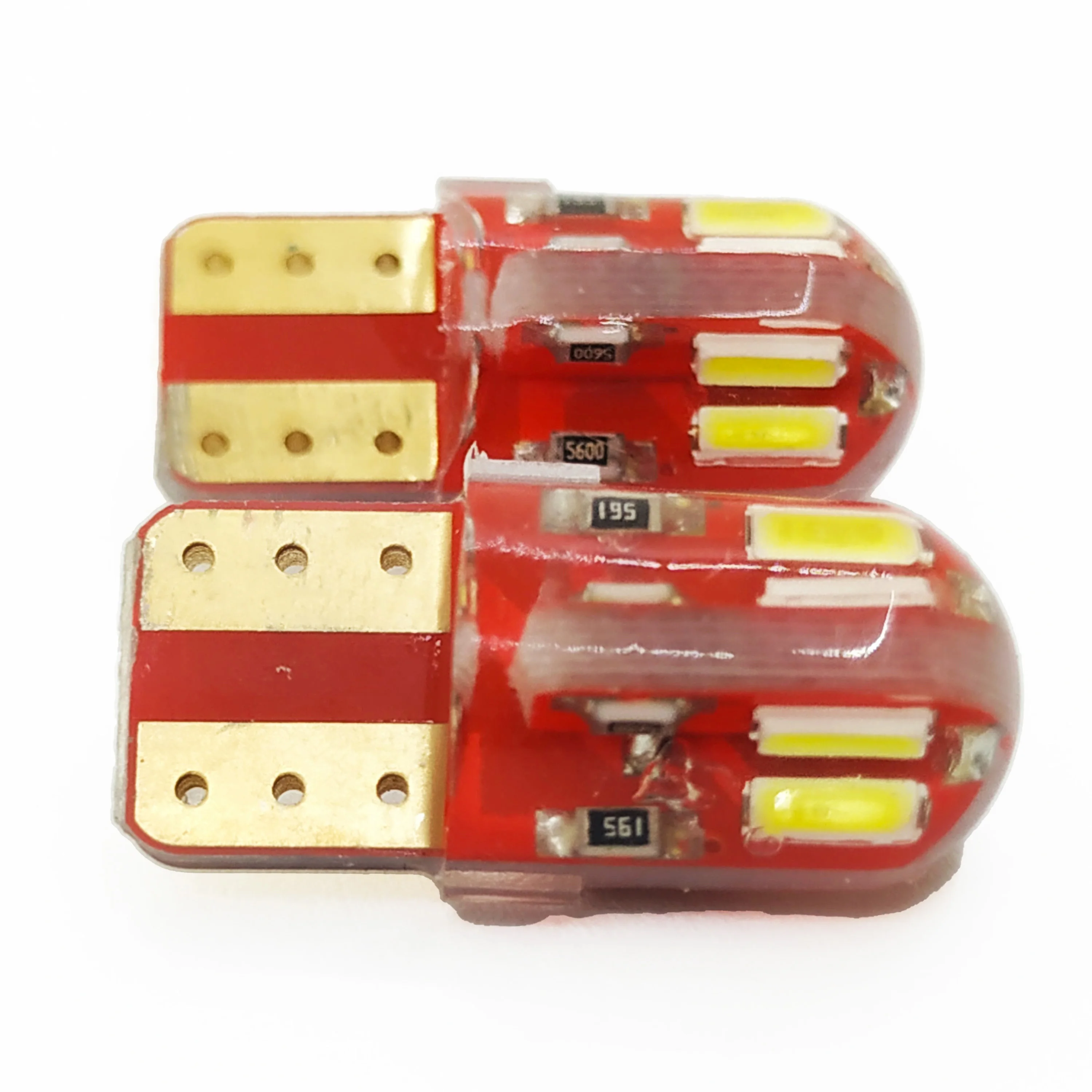 2 шт. автомобильная светодиодная лампа T10 W5W 194 6000K 4014 8SMD для сигнала двери купольный светильник Чтения