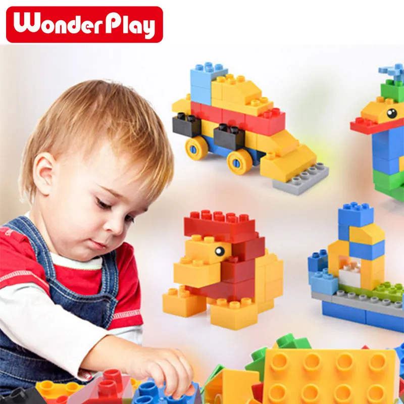 Wonderplay город строительные блоки творческие объемные наборы совместимы с LegoINGs DIY