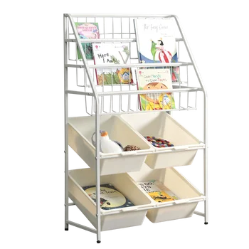 

Children's toy storage rack kindergarten storage cabinet sorting rack classification rack baby simple iron art bookshelf