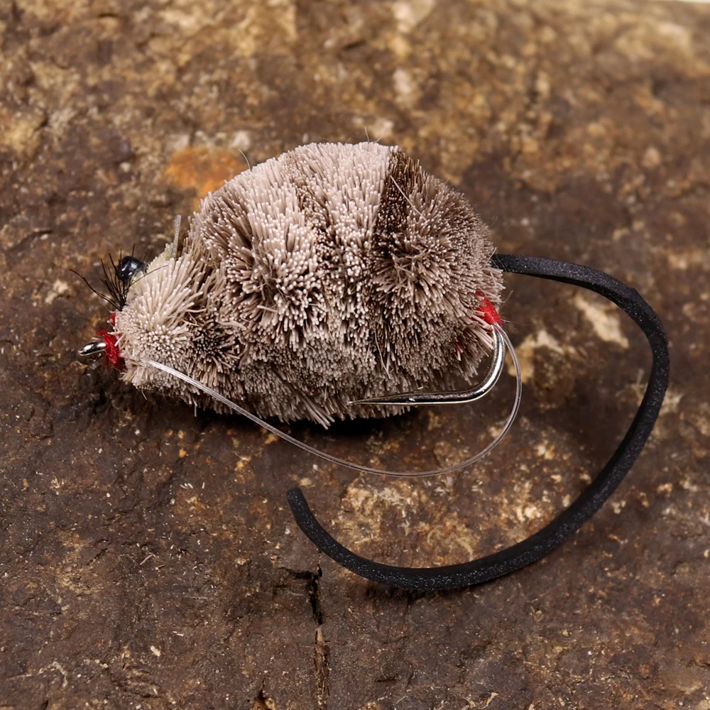 ICERIO 10 шт./кор. мушек крюк волосы оленя Мышь Fly Topwater приманки Poppers форель бас Щука рыбалки нахлыстом приманки