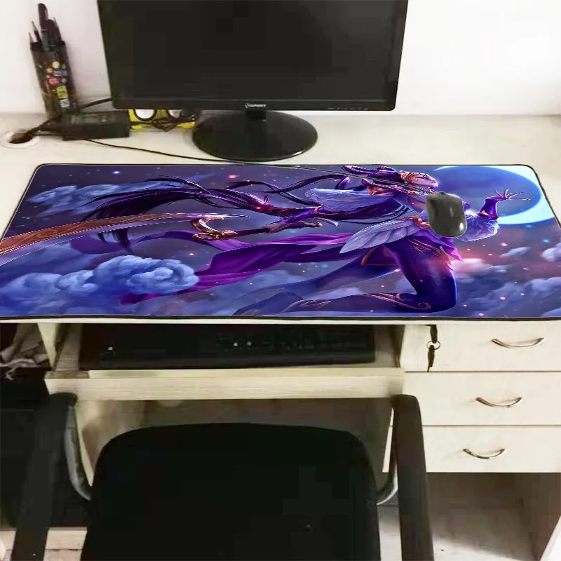  XGZ Anime Girl Large Gaming Mouse Pad for Gamer Lock Edge Mousepad PC Laptop Computer Mouse Mat for