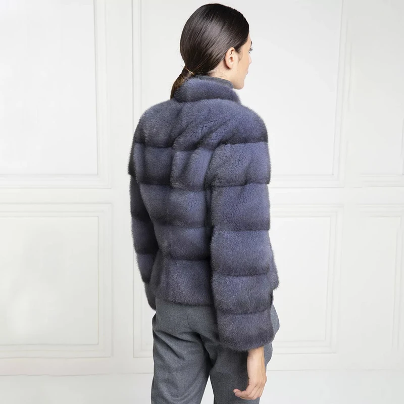 Новое поступление, настоящая норка, пальто для женщин, роскошная Толстая теплая куртка из натуральной кожи с натуральным мехом, верхняя одежда
