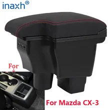 Accoudoir de voiture avec boîte de rangement, accessoires de voiture, charge USB, pour Mazda 2 skyactive version cx3
