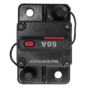 

12V/24V Car Marine Audio Fuse Holder 50A Manual Reset Circuit Breaker