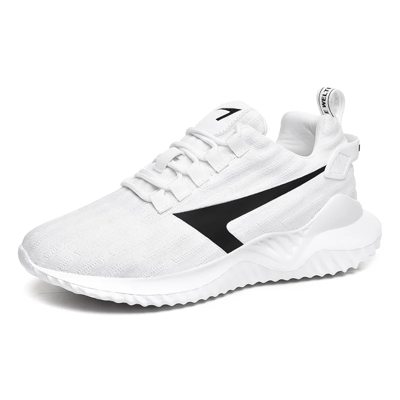 White Black Мужские спортивные кроссовки для бега для взрослых мужские Ультра воздухопроницаемые zapatillas Мужская обувь беговые кроссовки ayakkabi Air Mesh Белый - Цвет: White Black