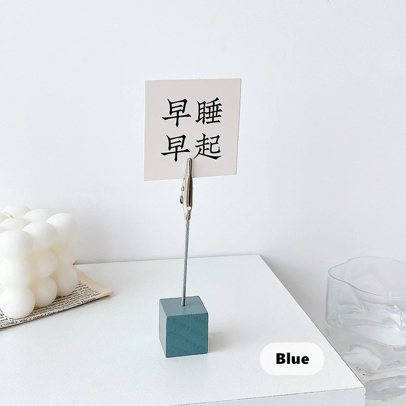 Koqye 4 Pcs Cute Flower Table Card Memo Holder Stand,Card Photo Clips Holder Desk - View #7
