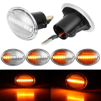 

2pcs Dynamic LED Side Marker Turn Signal Lights Side Repeater Indicator Lamp 12V Panel Lamp for Maserati for Lancia for Fiat
