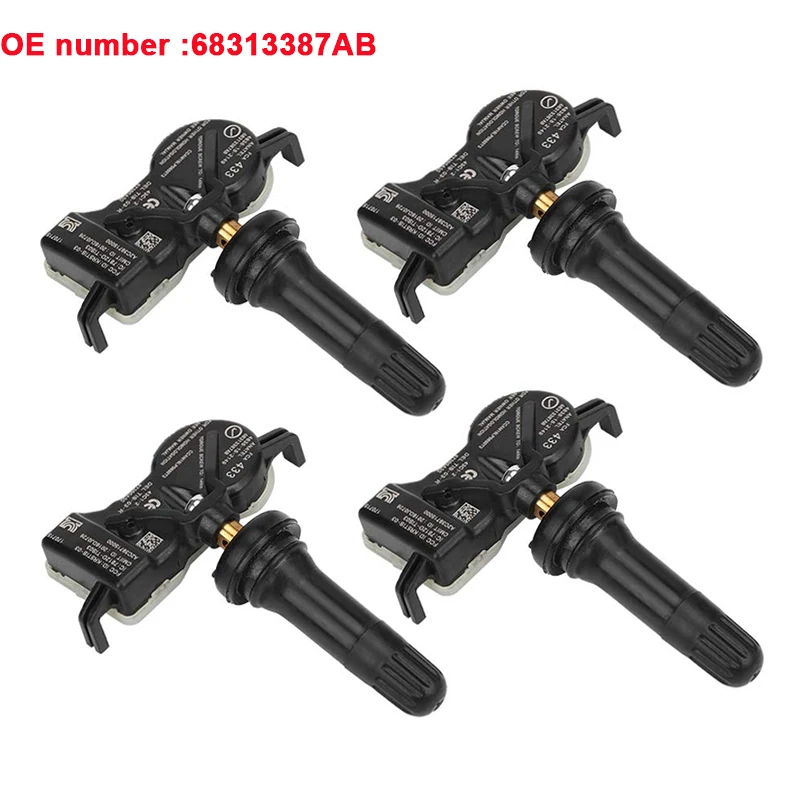 Система контроля давления в шинах TPMS 68313387AB 4 шт. подходит для Grand Cherokee Jeep Renegade Chrysler