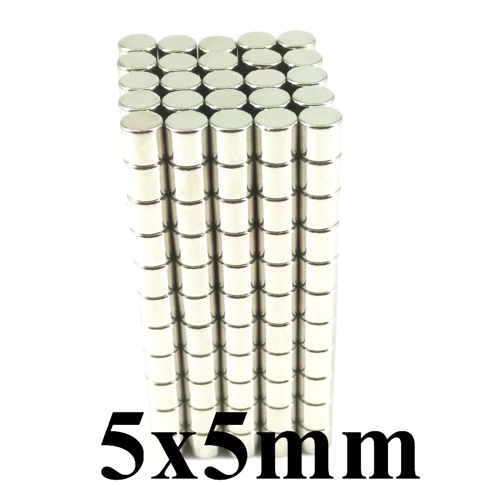 50 шт. 5x5 мм неодимовые мощные Дисковые магниты 5x5 N35 ndfeb супер постоянный магнит высокое качество 5*5 D5* 5 мм