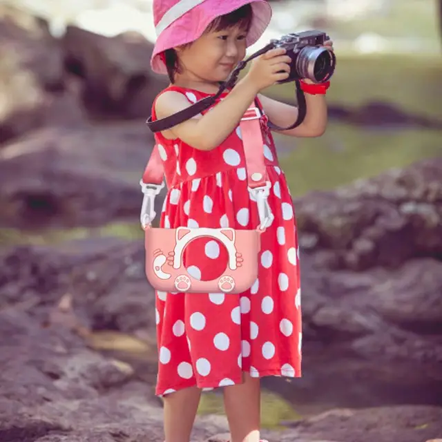 Children's Camera Silicone Shell Easy To Adjust Cartoon SLR Digital Children's Camera Silicone Case Anti-fall Protection Camera 6