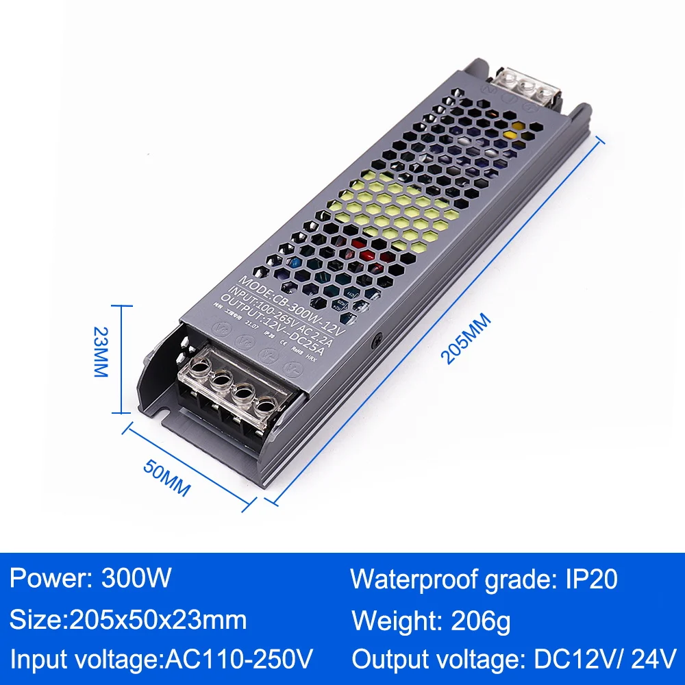 300W