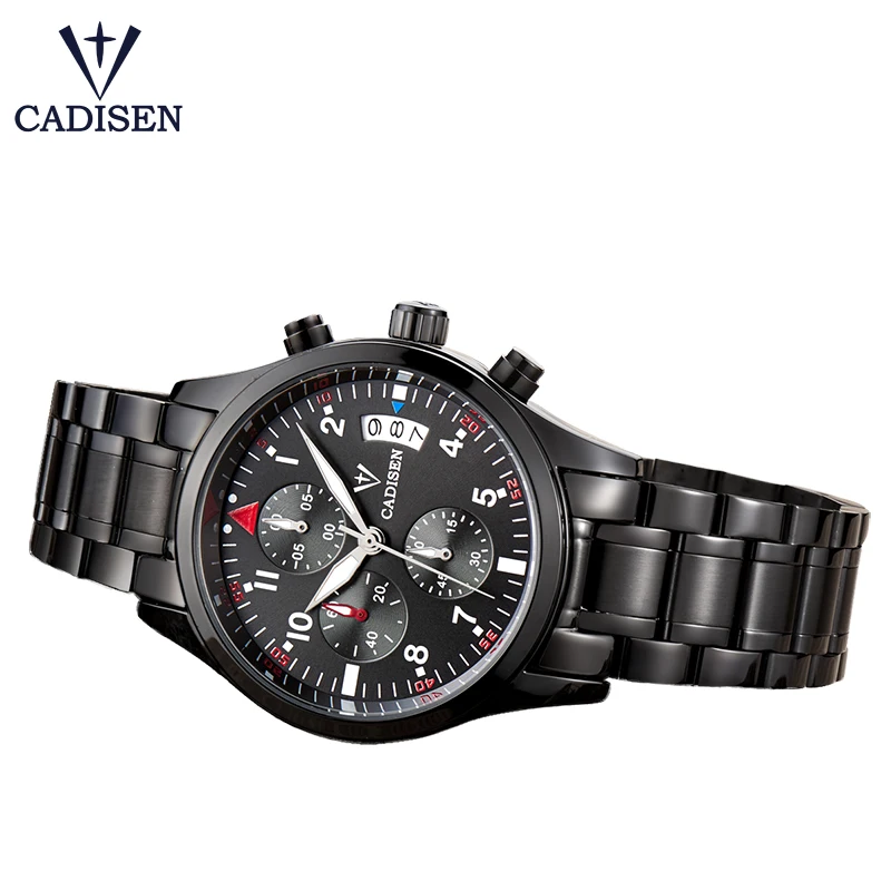 

Cadisen2013 Men Watches Fashion Luxury Brand sport Men's Quartz Watch Stainless Steel Business relogio masculino 30M waterproof