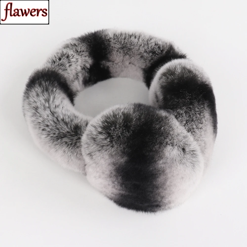 

Natural Fur Earmuffs Russian Women Winter Outdoor Warm Real Rex Rabbit Fur Earlaps Lady Lovely Genuine Rex Rabbit Fur Earmuff