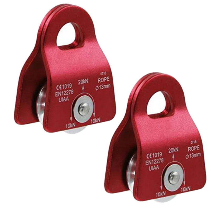

20kN Mini Pulley Mobile Micro-Prusik Minding Pulley 1/2 inch for Rigging Arborist Climbing Hiking Skiing