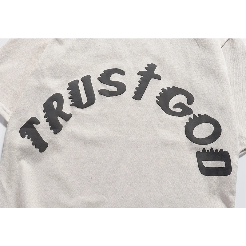 Футболка Kanye с надписью West TRUST GOD футболки для выпускного вечера мужчин и женщин