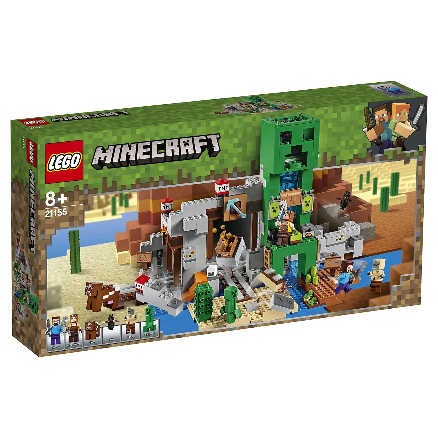 Designer Lego Lego Minecraft mine cryper 21155 Designer Lego Lego Minecraft mine cryper 21155