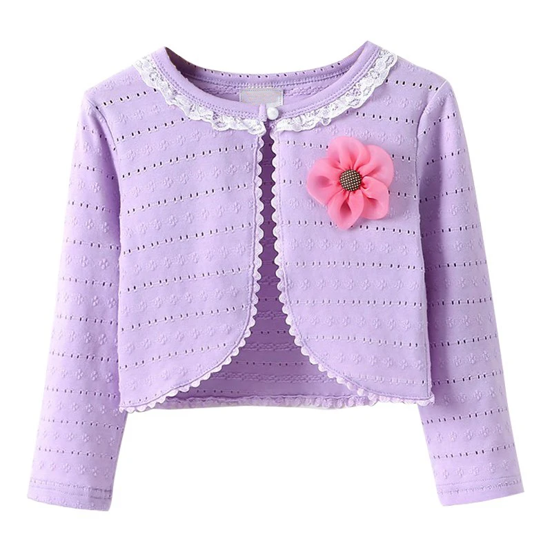 Детская одежда для девочек однотонная Повседневная выразительная одежда для маленьких девочек милые детские куртки с цветочным рисунком От 6 месяцев до 5 лет