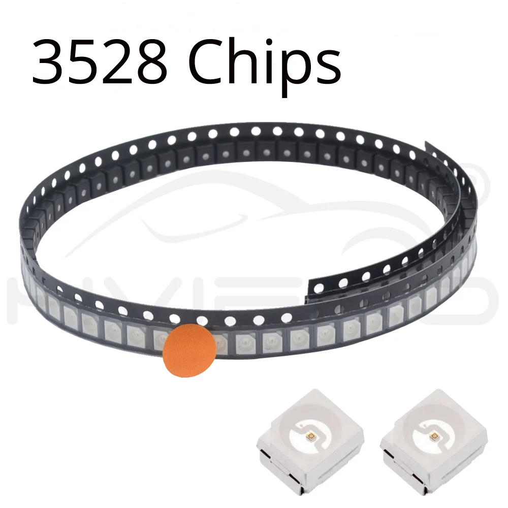 Светодиодная лента из 100 диодов. Свет белый. Модель POWER TOP 1210 35х28mm SMD SMT PLCC 2 LED|led white