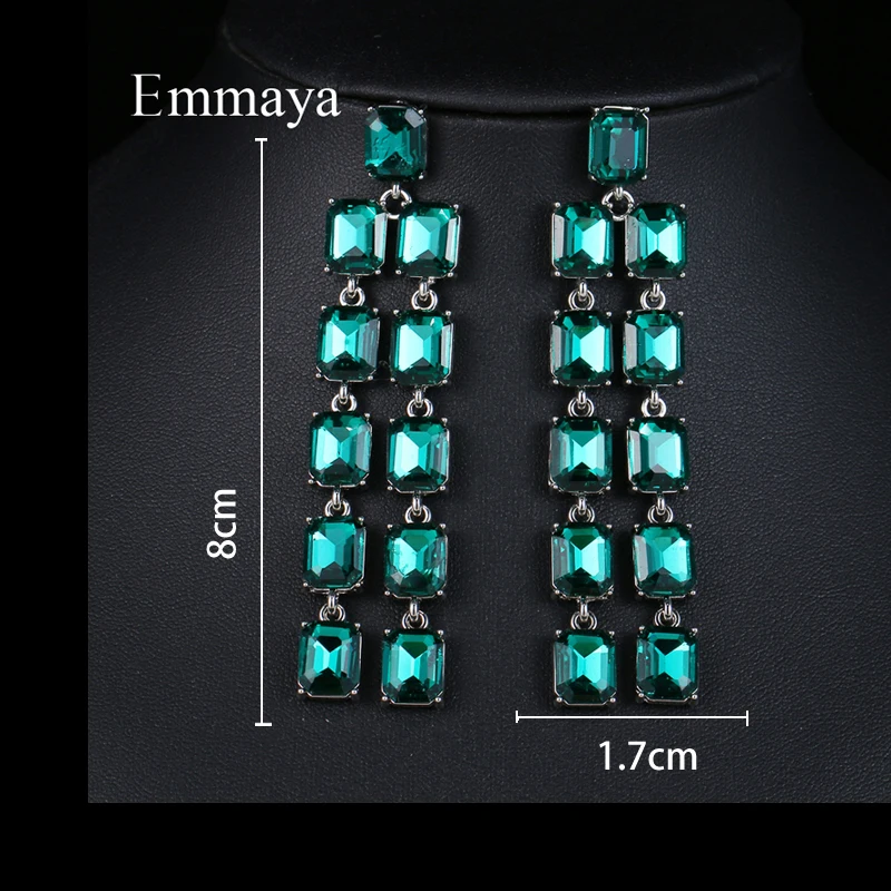 Простая квадратная подвеска EMMAYA для девушек и женщин, привлекательная Сережка в виде веера, вечерние