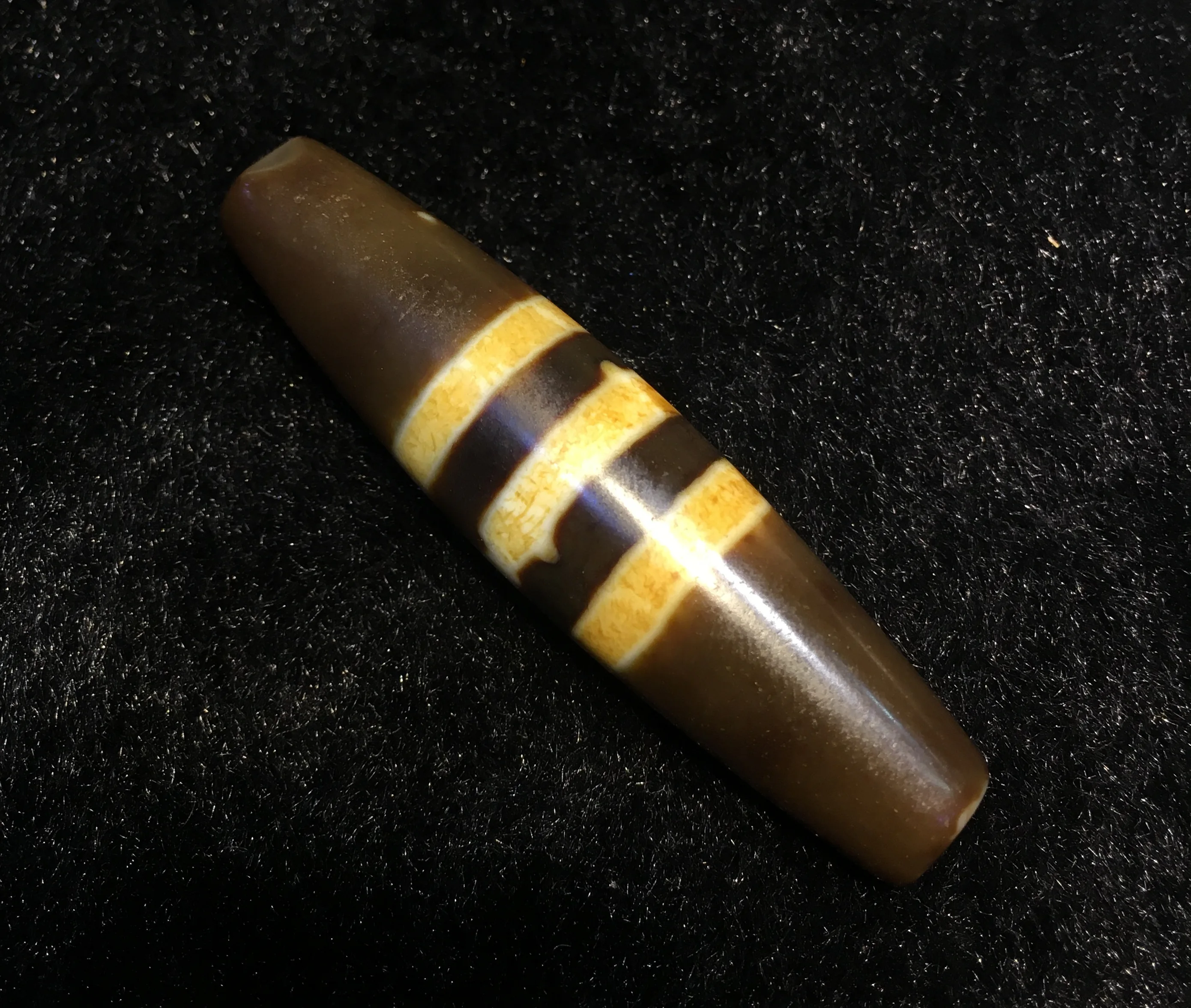 

Treasure Magic LKbrother Energy Magic Power Tibetan old Agate 3 STRIPES DZi Bead Amulet Pendant