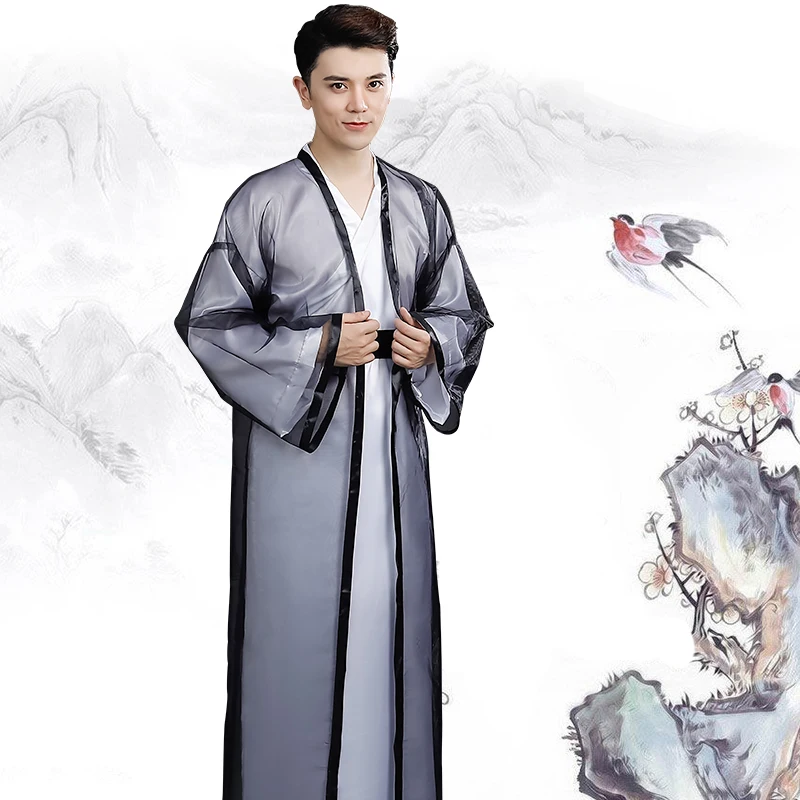 

Chinese Traditional Dress For Adult Han/Tang/Song Dynasty Ancient Male Costume Black Hanfu Cosplay Performance Clothing DQL1863