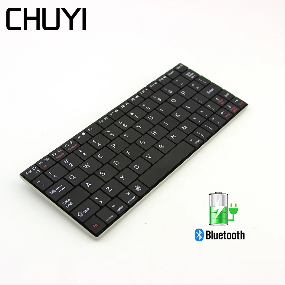 Беспроводная Bluetooth клавиатура CHUYI 3 0 ультратонкая портативная эргономичная