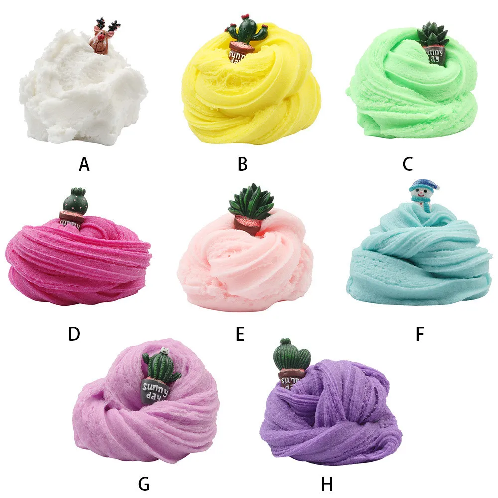 Colorful Mixing Cloud Cotton Candy Slime Fluffy Polymer Anti Stress Slime Sludge Cotton Mud Toy Toys For Children #A