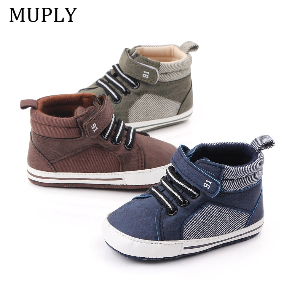 

2020 New Fashion Baby Boys Girls Sneakers Leather Sports Crib Soft First Walker Shoes First Walkers For 0-18month