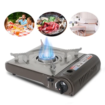 

ITOP Portable Cassette Gas Stove Outdoor Camping Stove Cookware Grill Picnic Gas Cooker Stove Kitchen Equipment Silver IT-CLS