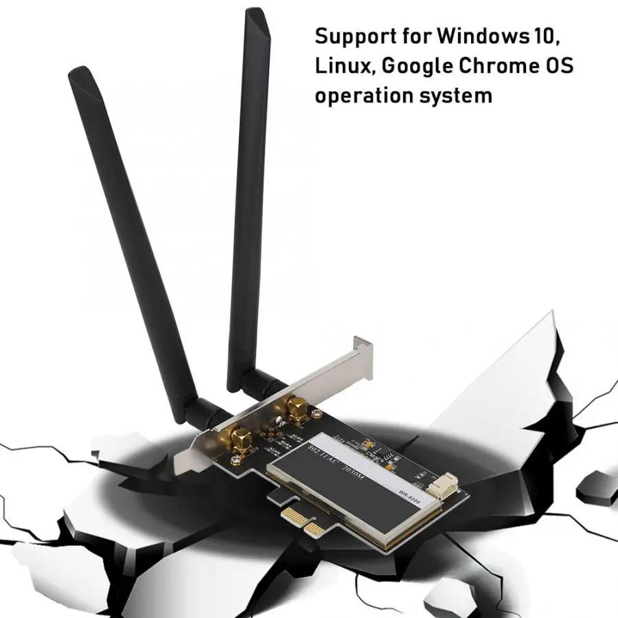 Для Intel 9260NGW WR-9200 Настольный ПК 1700 Мбит/с 2,4G/5G BT5.0 беспроводная карта+ 2 шт 6DBi антенна
