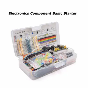 

Electronics Component Basic Starter Kit for Arduino Development Board 830 Tie-points Breadboard Resistor Transistor Capacitor