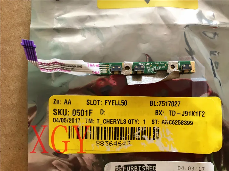 

Новинка, оригинал, для Dell Inspiron 11-3168 3169 3179, кнопка питания, плата звука, кабель BIA01 0501F 00501F 450.06Q04.1002, полностью протестирован