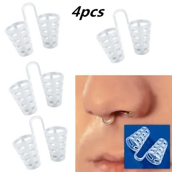 

4PC/Set Anti Snoring Anti Snore Nose Clip Silicone Snoring Solution Device Snore Stopper Sleeping Aid Nasal Dilators Health Care