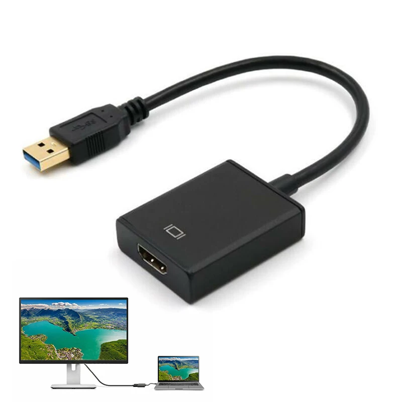 USB 3,0 к HDMI видео адаптер 1080P металлический корпус AV синхронизация USB3.0 к HDMI внешняя видеокарта для ПК ТВ Проектор Монитор