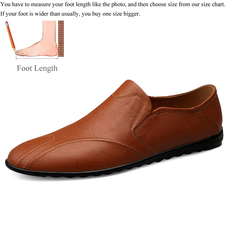 Лоферы; Мужская обувь; коллекция года; мужские кожаные лоферы; chaussure homme cuir; слипоны; мокасины; мужская повседневная обувь; soulier adulto mocasyny; большой размер 47 - Цвет: Brown 2