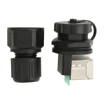 

RJ45 IP67 Waterproof Connector Widely Used In LED Display Equipment Closed-Circuit Monitoring Systems Factory Automation Control