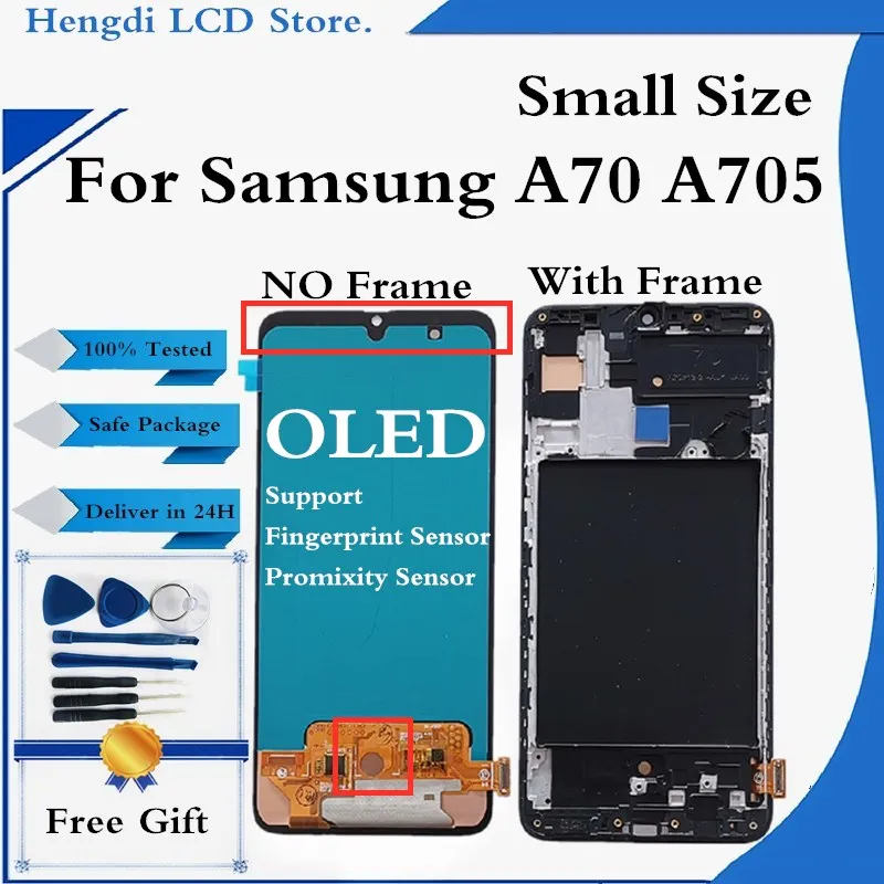 

100% Tested OLED LCD Display For Samsung Galaxy A70 LCD A705 A705F SM-A705MN Display Touch Screen Digitizer Assembly