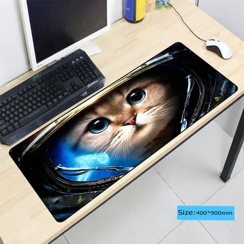

Space Cat Print Large Locking Edge Rubber Mousepad Computer Notebook Gaming Mouse Pad Gamer Mice Play Mats As Gift