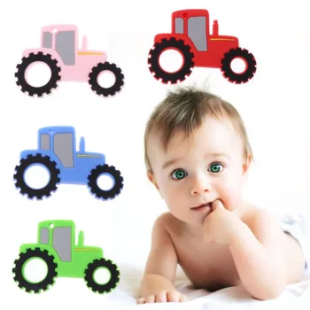 

Baby Bite Molars Bulk Beads Silicone Mini Car Shape Gel Bead Baby Teething DIY Necklace Soft Baby Teethers