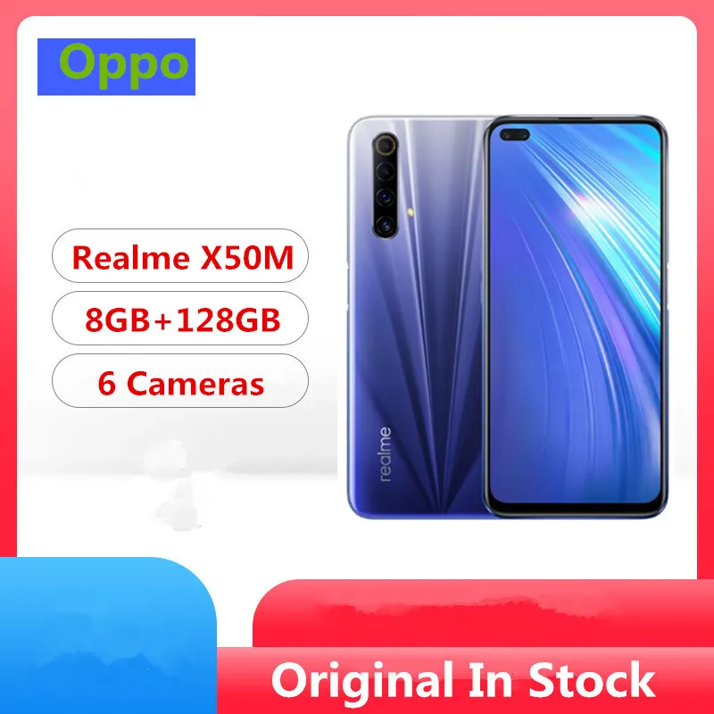 Быстрая доставка смартфон Realme X50M телефон Android 10 0 6 57 дюйма 120 Гц 8 ГБ ОЗУ 128 Гб ПЗУ МП
