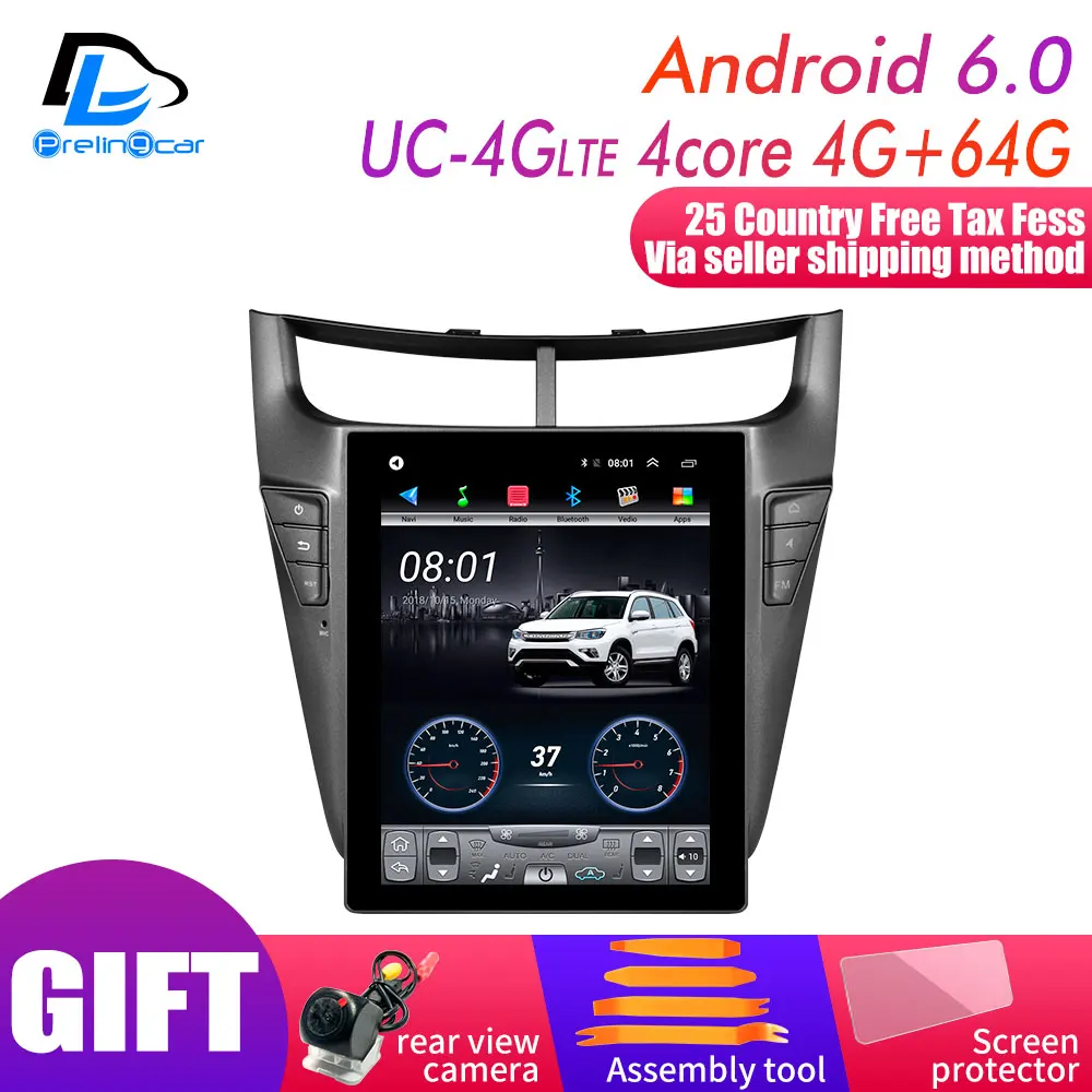 64G rom вертикальный экран 4G LTE android gps Мультимедиа Видео Радио плеер тире для Chevrolet Sail лет автомобильный навигатор - Цвет: UC-4G DSP 4G64G