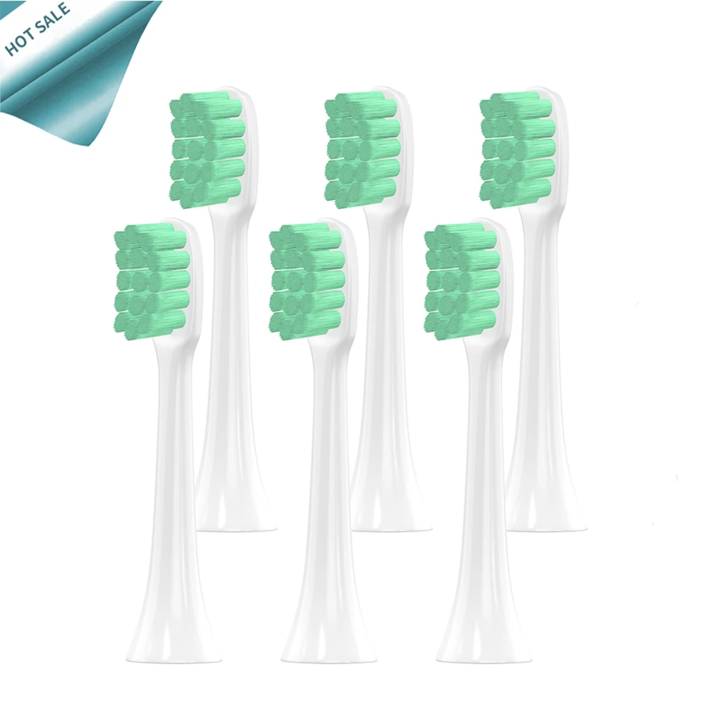 6PCS for Soocas X3 X1 X5 Toothbrush Heads for Xiaomi Mijia X3 Tooth Brush Head  Sonic Electric Replacement Tooth Brush heads replacement brush heads for xiaomi mijia soocare x1 x3 sonic electric toothbrush head clean sensitive for soocas x3 x1 x5