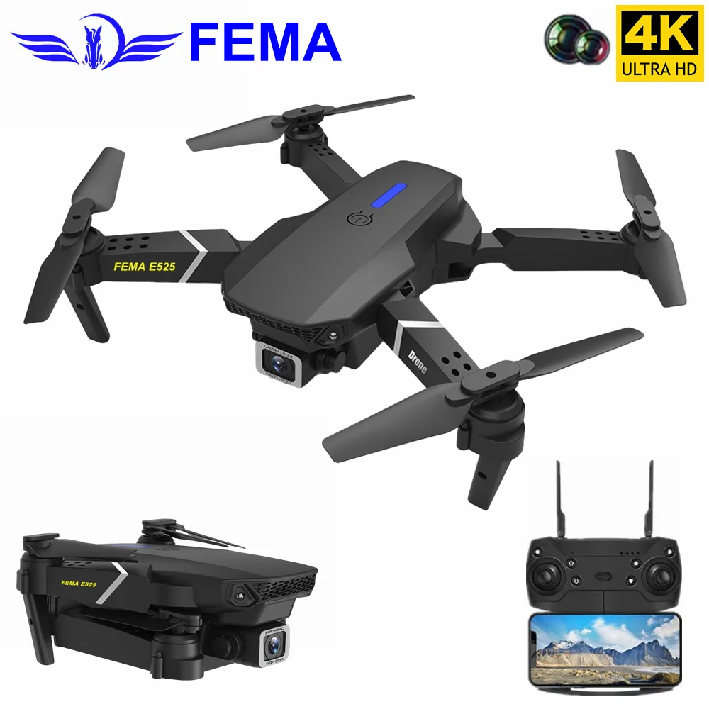 

FEMA E525 FPV Drone with HD 4K WiFi Camera Altitude Hold Auto Follow Foldable RC Quadcopter Gift Toy Mini Dron VS E520 E520S E58