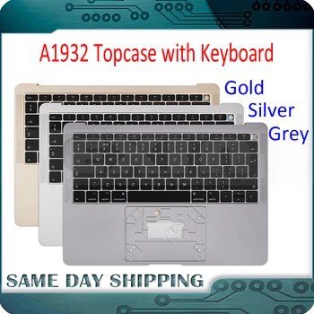 

New Silver Grey Gold for Macbook Air 13" A1932 Topcase with Keyboard US UK French German Russian Spanish Danish 2018 2019 Year